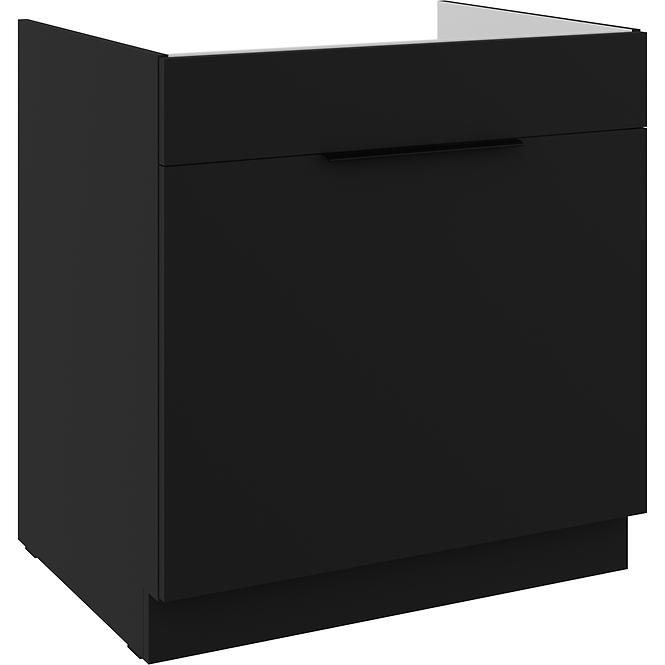 Küchenzeile Siena Schwarz Matt 80ZL 1S BB