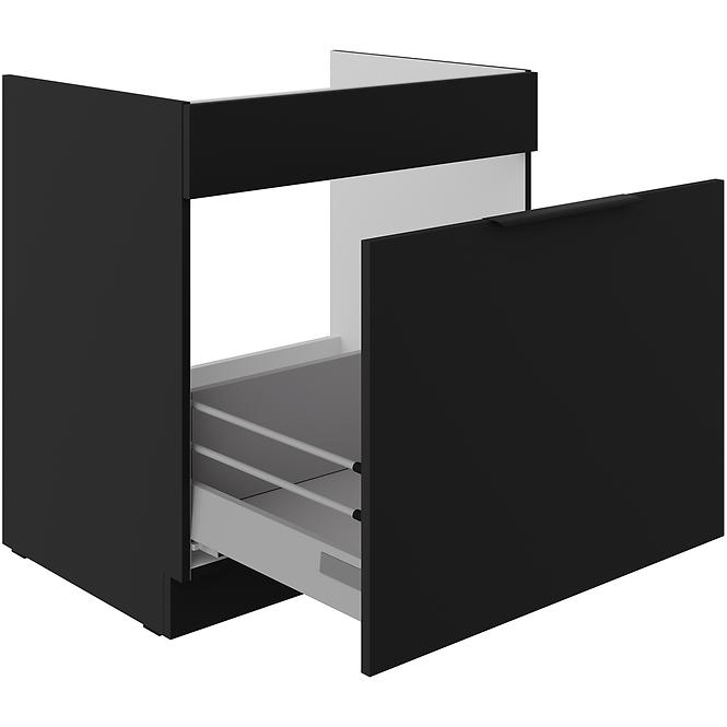 Küchenzeile Siena Schwarz Matt 80ZL 1S BB