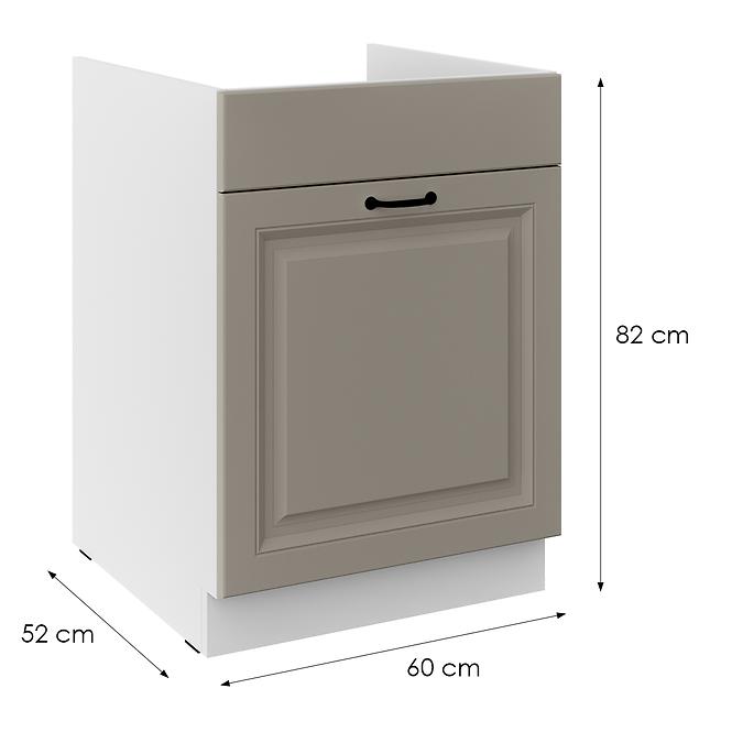 Küchenzeile Stilo Claygrey/Weiß 60ZL 1S BB