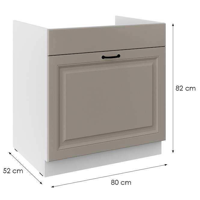 Küchenzeile Stilo Claygrey/Weiß 80ZL 1S BB,2