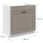 Küchenzeile Stilo Claygrey/Weiß 80ZL 1S BB,2