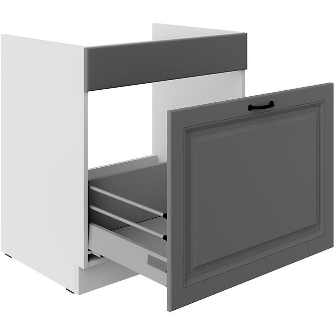 Küchenzeile Stilo Dustgrey/Weiß 80ZL 1S BB