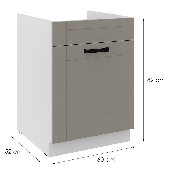 Küchenzeile Luna Claygrey/Weiß 60ZL 1S BB