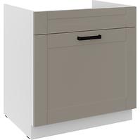 Küchenzeile Luna Claygrey/Weiß 80ZL 1S BB