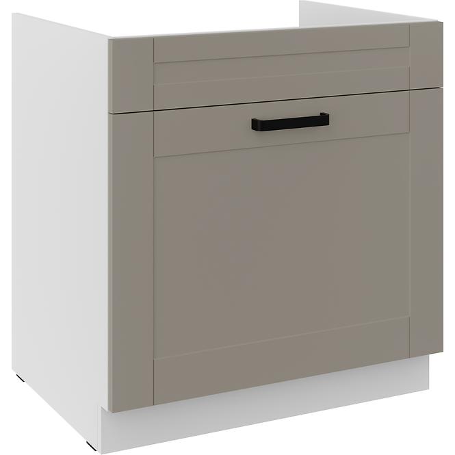 Küchenzeile Luna Claygrey/Weiß 80ZL 1S BB