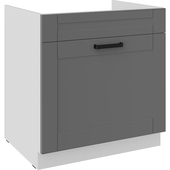 Küchenzeile Luna Dustgrey/Weiß 80ZL 1S BB