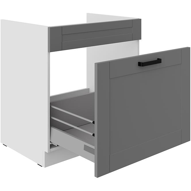 Küchenzeile Luna Dustgrey/Weiß 80ZL 1S BB,3