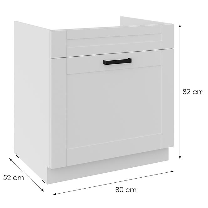 Küchenzeile Luna Weiß Matt/Weiß 80ZL 1S BB,2
