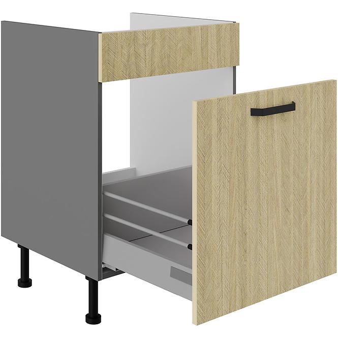Küchenzeile Scandi Tanne/Antracyt 60ZL 1S BB,3
