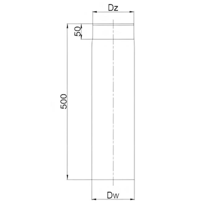 Rauchrohr  RP200/500-BERTR02