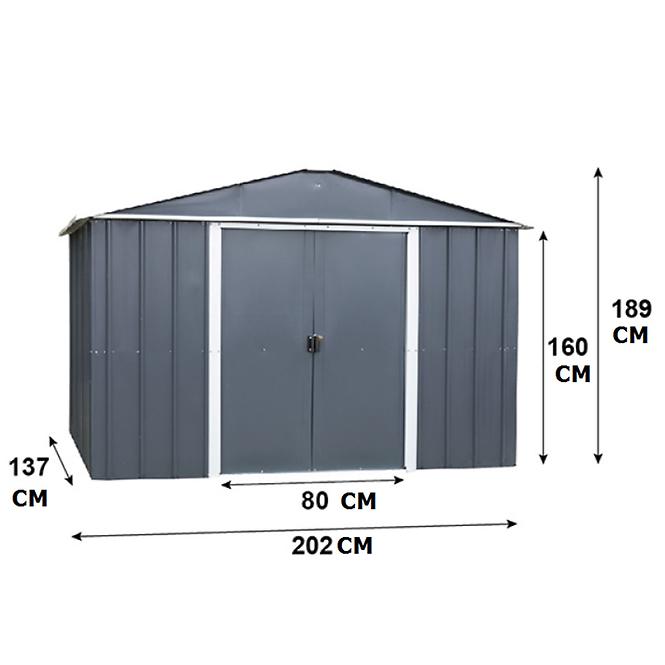 Gerätehaus Anthrazit 65AEYZ 202x137cm