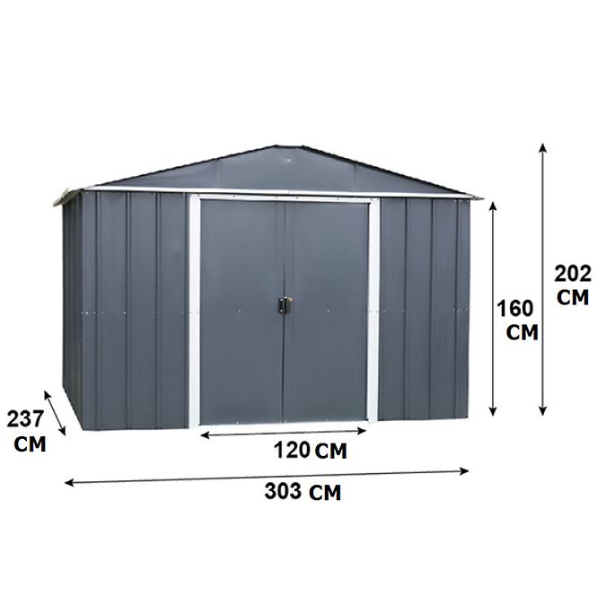 Gerätehaus Anthrazit 108AEYZ 303cmx237cm
