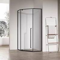 Duschkabine Light Pentagon 80x80x195 schwarz