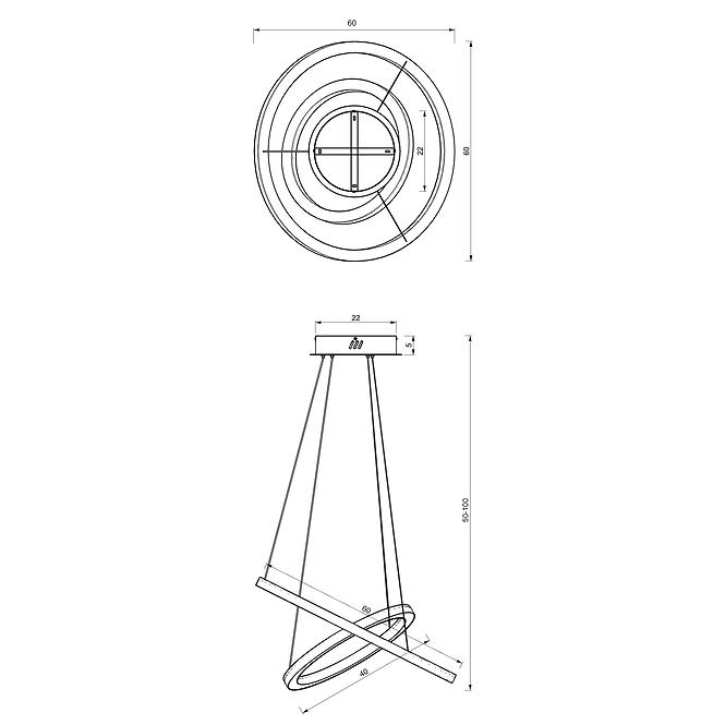 Lampe Galaxia Black ML8422 46W  LW2,3