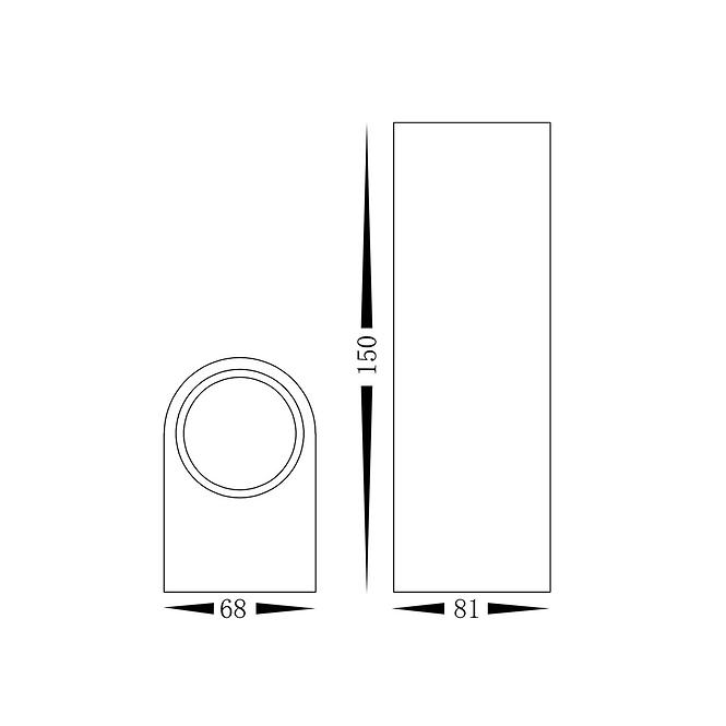 Lampe Ovalis EKO8319 2XGU10 IP44 K1