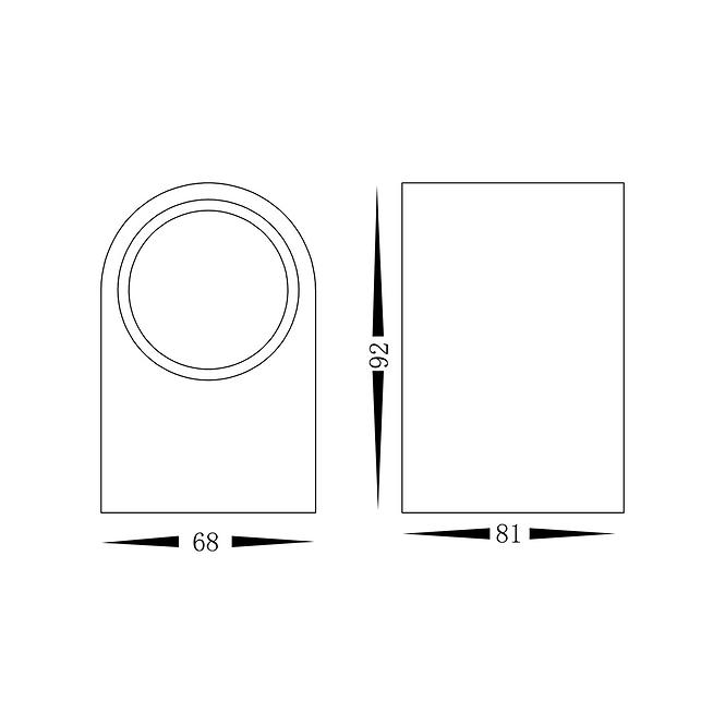Lampe Ovalis EKO8302 1XGU10 IP44 K1,2