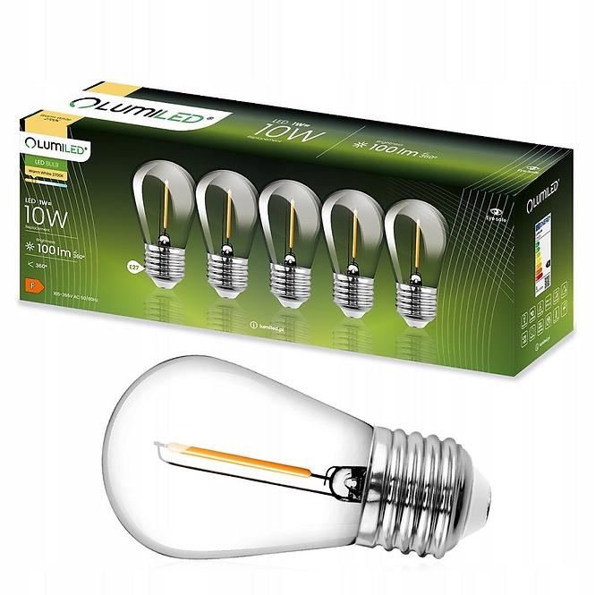 Glühbirne fil 1w e27 100lm 2700k Box 5