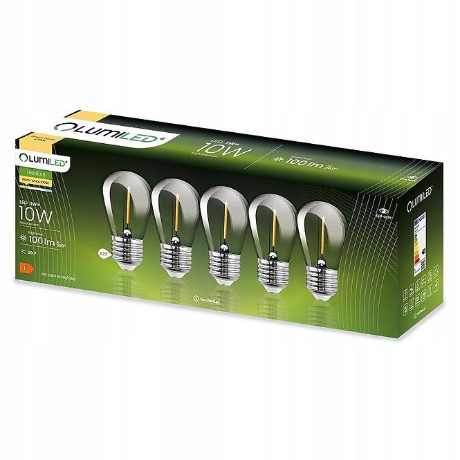 Glühbirne fil 1w e27 100lm 2700k Box 5