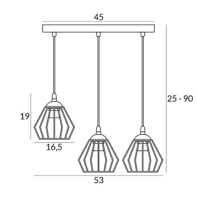 45SZ SVIETIDLO GROM 2992/Z-B-3 LW3