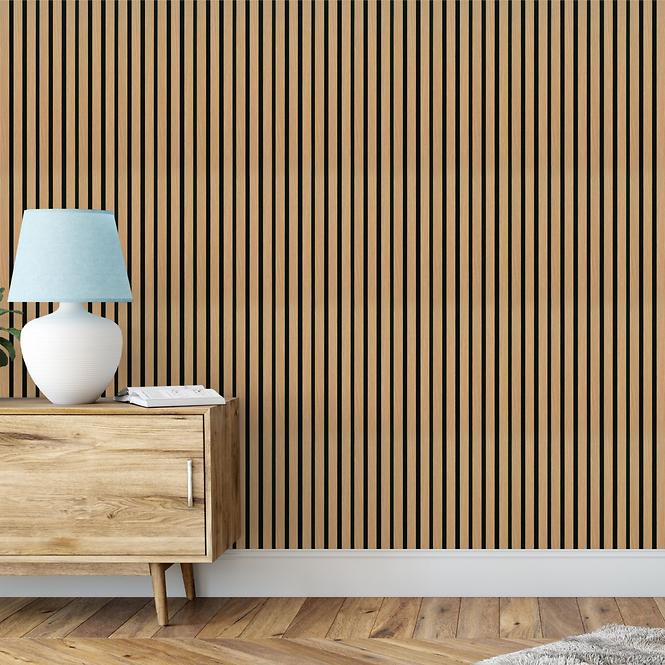Lamellenpaneel MODERN LINE NORMAL Oak Black 12x122x2650mm 