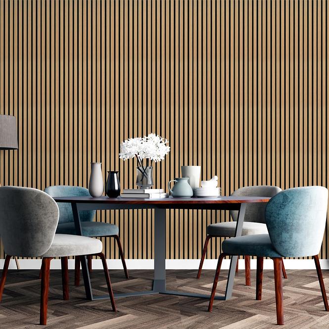 Lamellenpaneel MODERN LINE NORMAL Oak Black 12x122x2650mm 