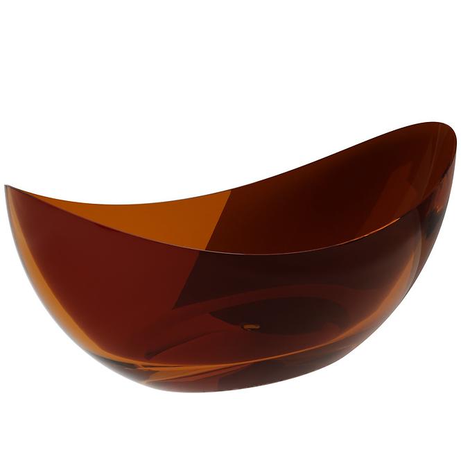 Freistehende Badewanne Axya 180/80 Earth Rust, Siphon mit Click-Clack-Stöpsel, Chrom