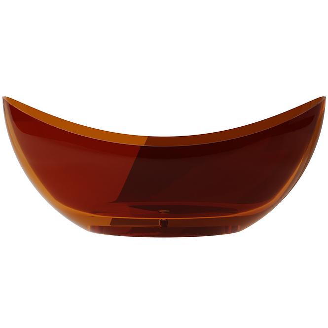 Freistehende Badewanne Axya 180/80 Earth Rust, Siphon mit Click-Clack-Stöpsel, Chrom,2