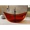 Freistehende Badewanne Axya 180/80 Earth Rust, Siphon mit Click-Clack-Stöpsel, Chrom,7