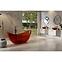 Freistehende Badewanne Axya 180/80 Earth Rust, Siphon mit Click-Clack-Stöpsel, Chrom,8