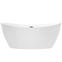 Freistehende Badewanne Ayla 170/80 + Siphon mit Click-Clack-Stöpsel, mit Überlauf, Schwarz,2