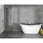 Freistehende Badewanne Ayla 170/80 + Siphon mit Click-Clack-Stöpsel, mit Überlauf, Schwarz,8
