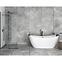 Freistehende Badewanne Ayla 170/80 + Siphon mit Click-Clack-Stöpsel, mit Überlauf, Schwarz,9