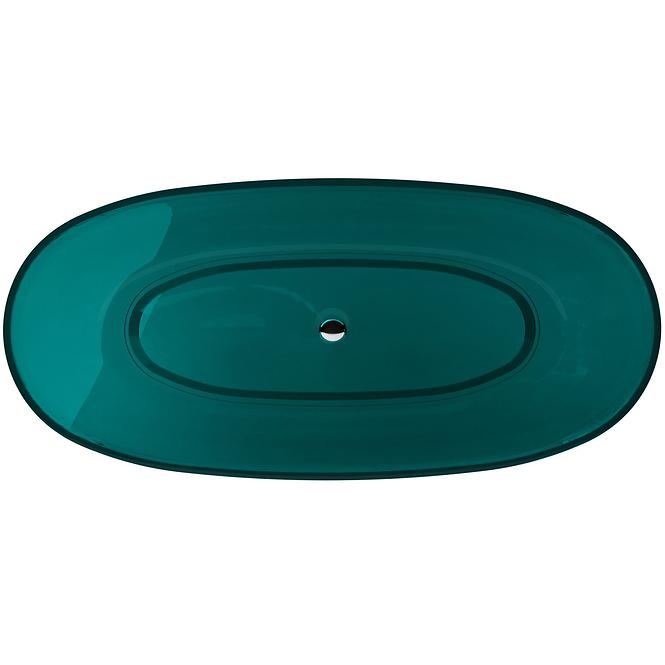 Freistehende Badewanne Mexa 170/78 Ocean Breeze,Siphon mit Click-Clack-Stöpsel, Chrom,3