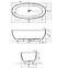 Freistehende Badewanne Mexa 170/78 Ocean Breeze,Siphon mit Click-Clack-Stöpsel, Chrom,4