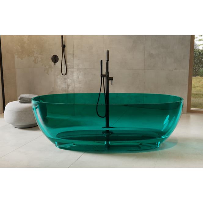 Freistehende Badewanne Mexa 170/78 Ocean Breeze,Siphon mit Click-Clack-Stöpsel, Chrom,6