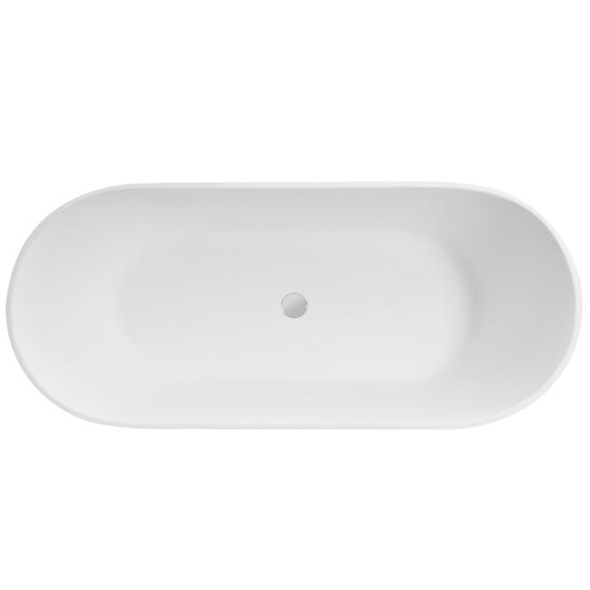 Freistehende Badewanne Moya 160/70, Siphon mit Click-Clack-Stöpsel, Chrom,2