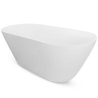 Freistehende Badewanne Moya 170/70, Siphon mit Click-Clack-Stöpsel, Chrom