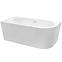 Freistehende Wand-Badewanne Avita A-Line 160L + Siphon mit Click-Clack-Stöpsel, Chrom