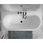 Freistehende Wand-Badewanne Avita A-Line 160L + Siphon mit Click-Clack-Stöpsel, Chrom,9