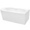 Freistehende Wand-Badewanne Avita A-Line 160P + Siphon mit Click-Clack-Stöpsel, Schwarz ,2