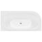 Freistehende Wand-Badewanne Avita A-Line 160P + Siphon mit Click-Clack-Stöpsel, Schwarz ,3