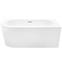 Freistehende Wand-Badewanne Avita A-Line 160P + Siphon mit Click-Clack-Stöpsel, Schwarz ,4