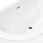 Freistehende Wand-Badewanne Avita A-Line 160P + Siphon mit Click-Clack-Stöpsel, Schwarz ,5
