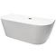 Freistehende Wand-Badewanne Vica New 160/80 + Siphon mit Click-Clack-Stöpsel, von oben gereinigt, mit SLIM-Überlauf, Schwarz 