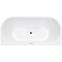 Freistehende Wand-Badewanne Vica New 160/80 + Siphon mit Click-Clack-Stöpsel, von oben gereinigt, mit SLIM-Überlauf, Schwarz ,3