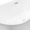 Freistehende Wand-Badewanne Vica New 160/80 + Siphon mit Click-Clack-Stöpsel, von oben gereinigt, mit SLIM-Überlauf, Schwarz ,4