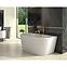 Freistehende Wand-Badewanne Vica New 160/80 + Siphon mit Click-Clack-Stöpsel, von oben gereinigt, mit SLIM-Überlauf, Schwarz ,6