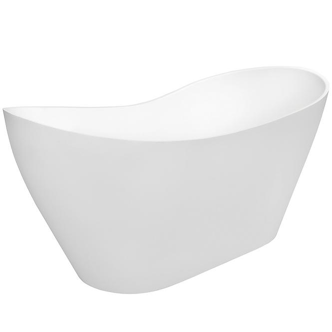 Freistehende Badewanne Viya 170/72 + Siphon mit Click-Clack-Stöpsel, Chrom