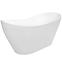 Freistehende Badewanne Viya 170/72 + Siphon mit Click-Clack-Stöpsel, Chrom