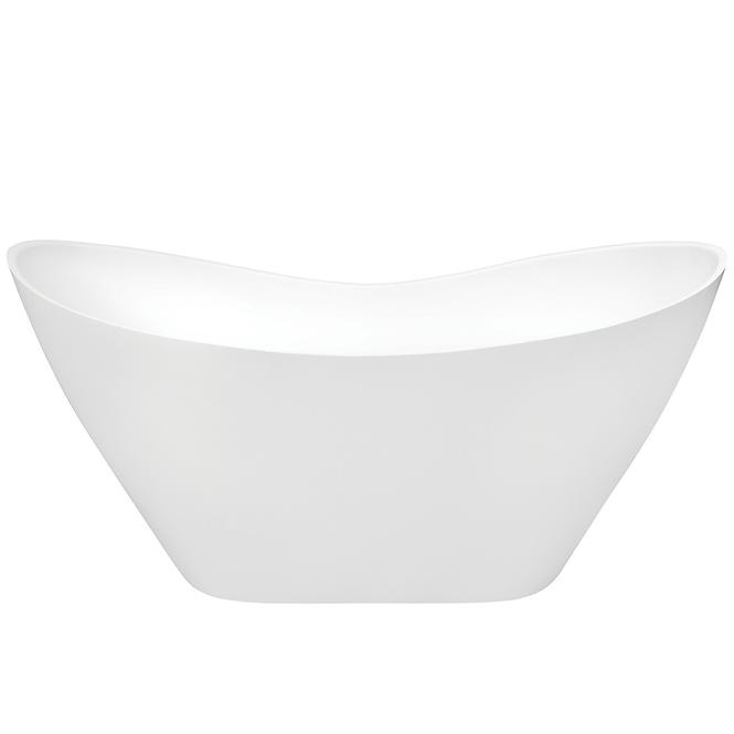 Freistehende Badewanne Viya 170/72 + Siphon mit Click-Clack-Stöpsel, Chrom,2